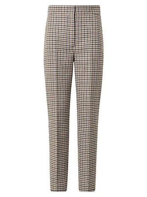 Feryn Houndstooth Wool Tapered Pants