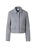 Felted Wool-Blend Short Jacket