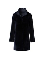 Shearling Knee-Length Coat