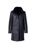 Shearling Knee-Length Coat