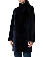 Shearling Knee-Length Coat