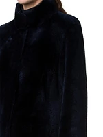 Shearling Knee-Length Coat