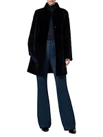 Shearling Knee-Length Coat