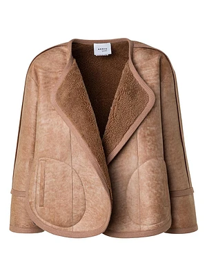 Shearling A-Line Short Jacket