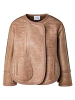 Shearling A-Line Short Jacket