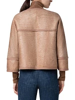 Shearling A-Line Short Jacket