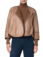 Shearling A-Line Short Jacket