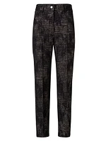 Feryn Metallic Straight-Leg Pants