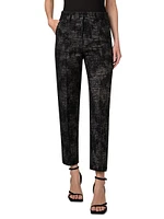 Feryn Metallic Straight-Leg Pants