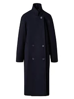 Wool-Blend Double-Breasted Coat