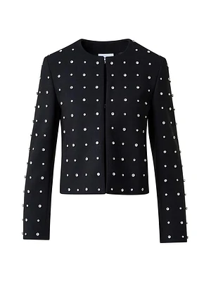 Studded Wool-Blend Jacket