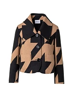 Houndstooth Boxy-Fit Jacket