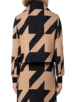 Houndstooth Boxy-Fit Jacket