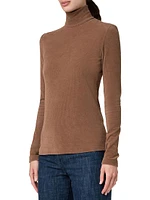 Corduroy Jersey Long-Sleeve Blouse