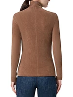 Corduroy Jersey Long-Sleeve Blouse