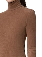 Corduroy Jersey Long-Sleeve Blouse