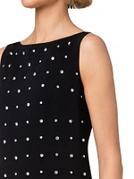 Stud-Embellished Tunic Dress