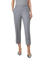 Farell Wool Cuffed Crop Pants