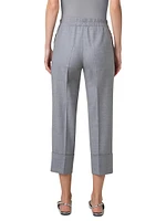 Farell Wool Cuffed Crop Pants