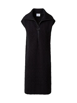 Glen Check Cotton-Blend Midi-Dress