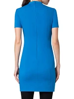 Mockneck Shift Dress