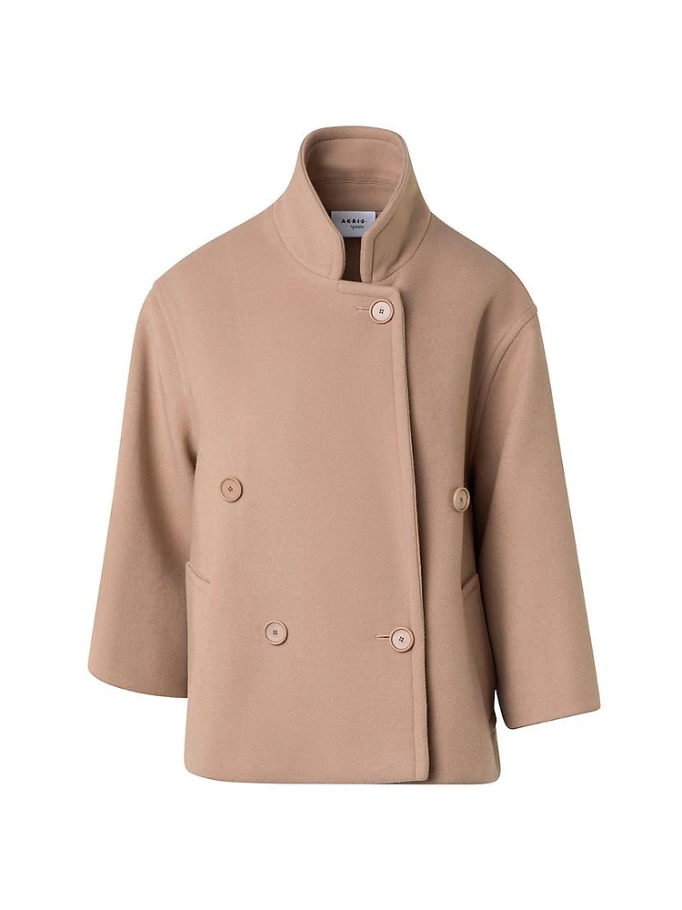 Wool Double-Breasted Car Coat