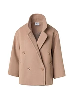 Wool Double-Breasted Car Coat