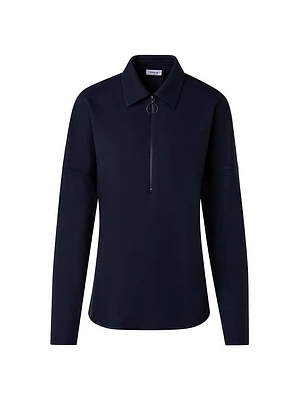 Wool Jersey O-Ring Zip T-Shirt