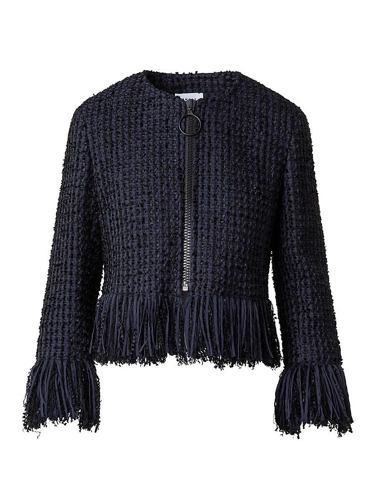 Chunky Tweed Fringe Jacket