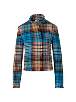 Tartan Check Tweed Wool Jacket