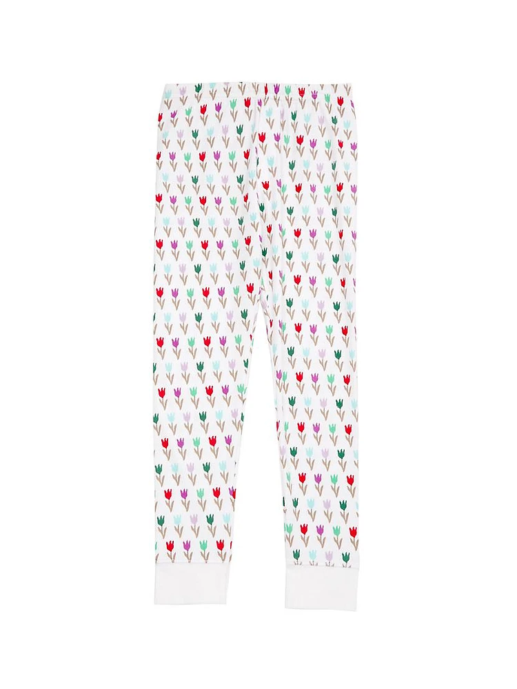 Girl's Cameron Tulip Print Pajama Set