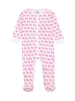 Baby Girl's Casey Horse Print Footie