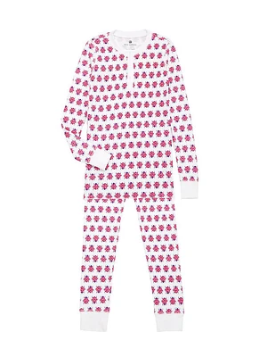 Little Girl's Cameron Ladybug Print Pajama Set