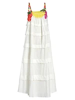 Fruit Cotton Tiered Maxi Dress