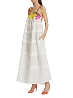 Fruit Cotton Tiered Maxi Dress