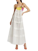 Fruit Cotton Tiered Maxi Dress