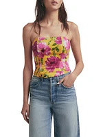 Lanai Floral Strapless Top