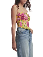 Lanai Floral Strapless Top