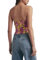 Lanai Floral Strapless Top