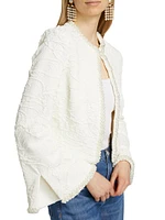 Pearl-Beaded Jacquard Jacket