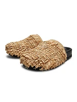 Summer Loving Elyse Faria Fringed Raffia Mules