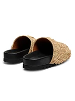 Summer Loving Elyse Faria Fringed Raffia Mules