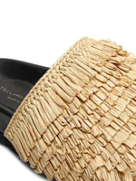 Summer Loving Elyse Faria Fringed Raffia Mules