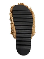 Summer Loving Elyse Faria Fringed Raffia Mules