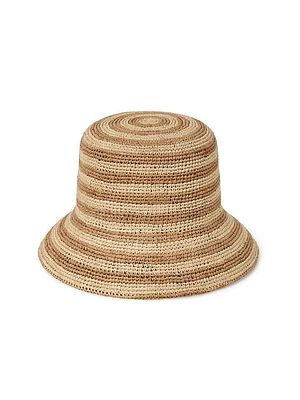 The Inca Striped Straw Bucket Hat