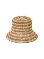 The Inca Striped Straw Bucket Hat