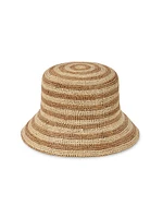 The Inca Striped Straw Bucket Hat