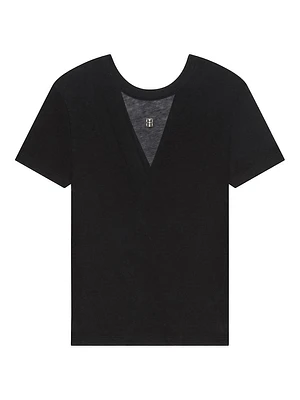 Draped T-Shirt Transparent Jersey