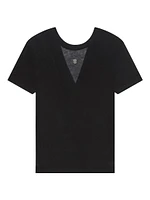 Draped T-Shirt Transparent Jersey