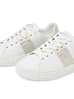 Crystal-Embellished La Greca Low-Top Sneakers